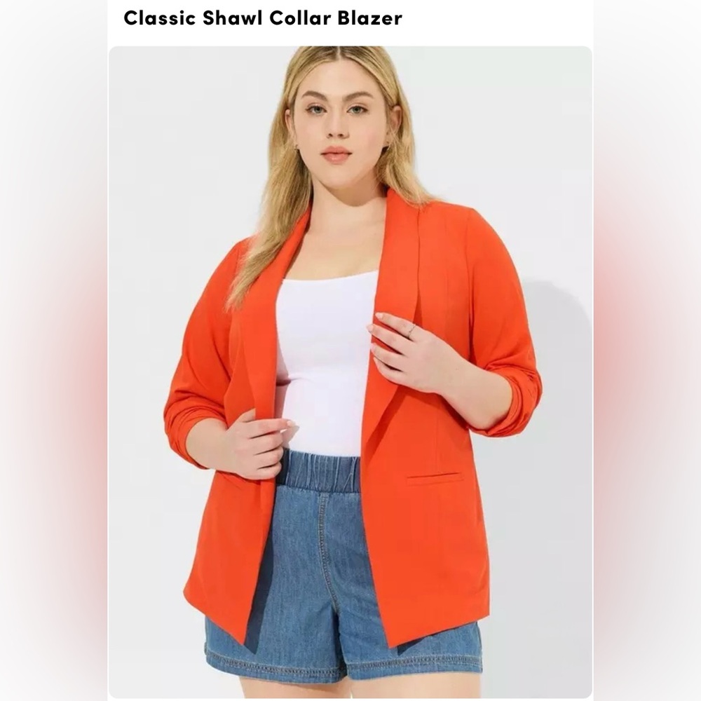 Torrid Studio Orange Blazer - Size 12